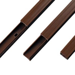 Cable trunking with removeable cover 30x30mm brown 2m